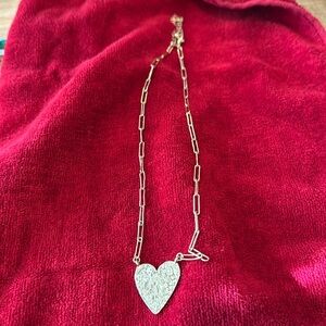 Heart necklace, heart is 1 inch total